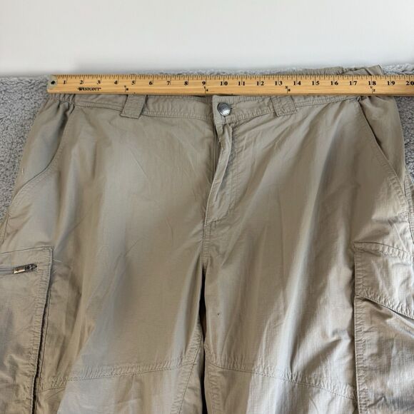 Columbia Pants Mens 38x34 Beige Cargo Hiking‎ Convertible Zip Off Omni Shield - Picture 3 of 11